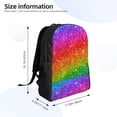 thumbnail image 4 of Fotbe Colorful Glitter Travel Laptop Backpack, Business Slim Sturdy Laptops Backpack, Water Resistant College School Computer Bag Gift for Men & Women Fits 15.6 Inch Notebook, 4 of 8