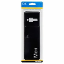 Hillman English Black Restroom Sign 3 in. H X 9 in. W