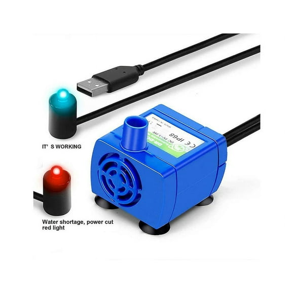 Pet Drinking Fountain Replacement, Cat Water Fountain Pump Long Life Span Ultra Quiet DR-DC160, Super Silent 1.5W Motor, Automatic Power Off for Cactus Pet Water Dispensers