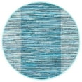 thumbnail image 4 of SAFAVIEH Rag Romeo Striped Fringe Cotton Area Rug, Light Blue/Grey, 3' x 5', 4 of 10