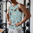 thumbnail image 5 of Fotbe Dog Pets Pattern Men's Quick Dry Workout Tank Top Gym Muscle Tee Fitness Bodybuilding Sleeveless T Shirt Breathable Workout Shirt-4X-Large, 5 of 9