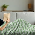 thumbnail image 3 of Leaves Soft Flannel Fleece Throw Blanket, Falling Pine Tree Branches with Spiky Leaves Botanical Concept, Cozy Plush for Indoor and Outdoor Use, 50" x 60", Lime Green Fern Green, by Ambesonne, 3 of 5