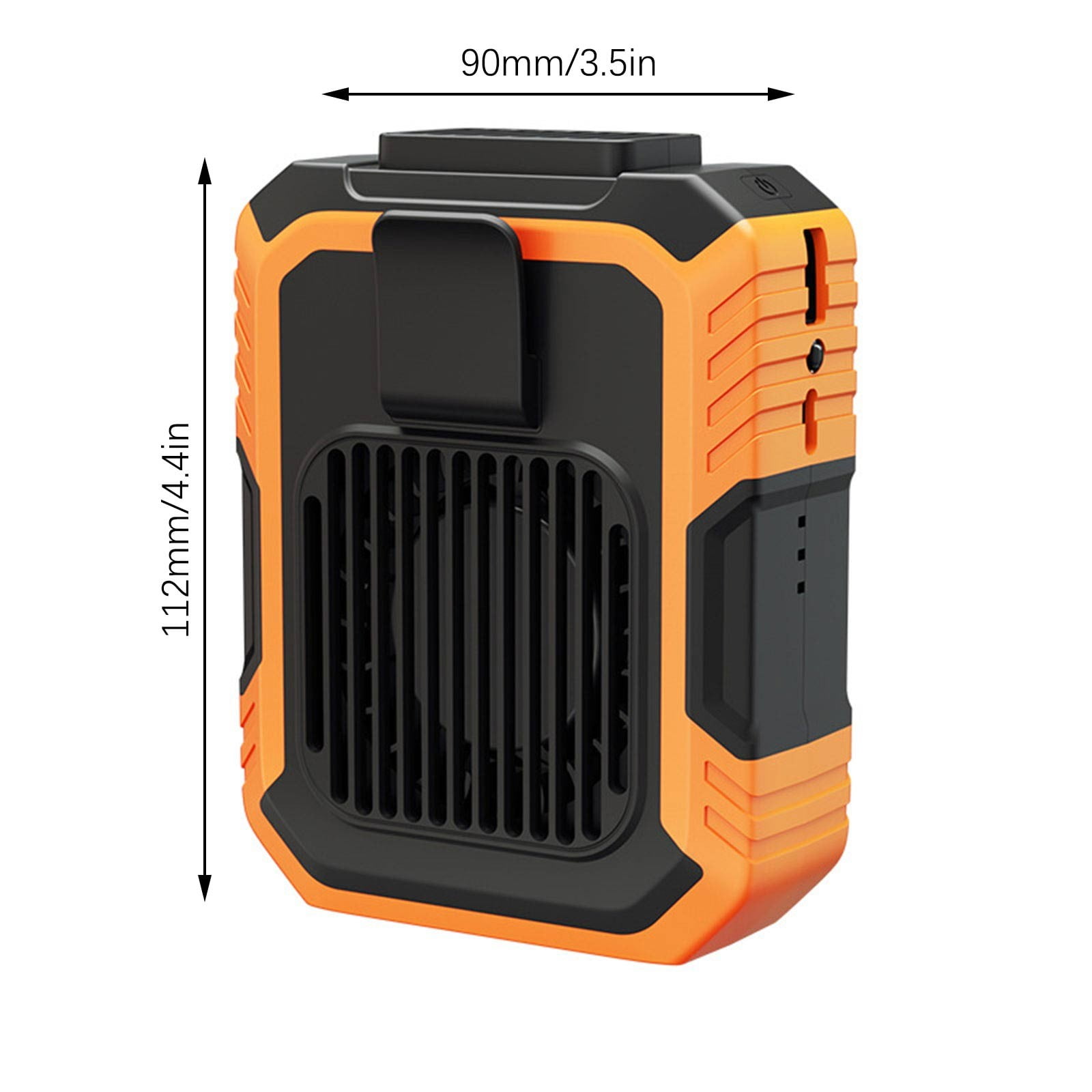 Portable Waist Clip Fan with long Working Time, 6200RPM Strong Airflow, 3 Speeds, Rechargeable Battery Operated Personal Hands-free USB Belt Fan for Clothes Shirt Farm Work Hiking