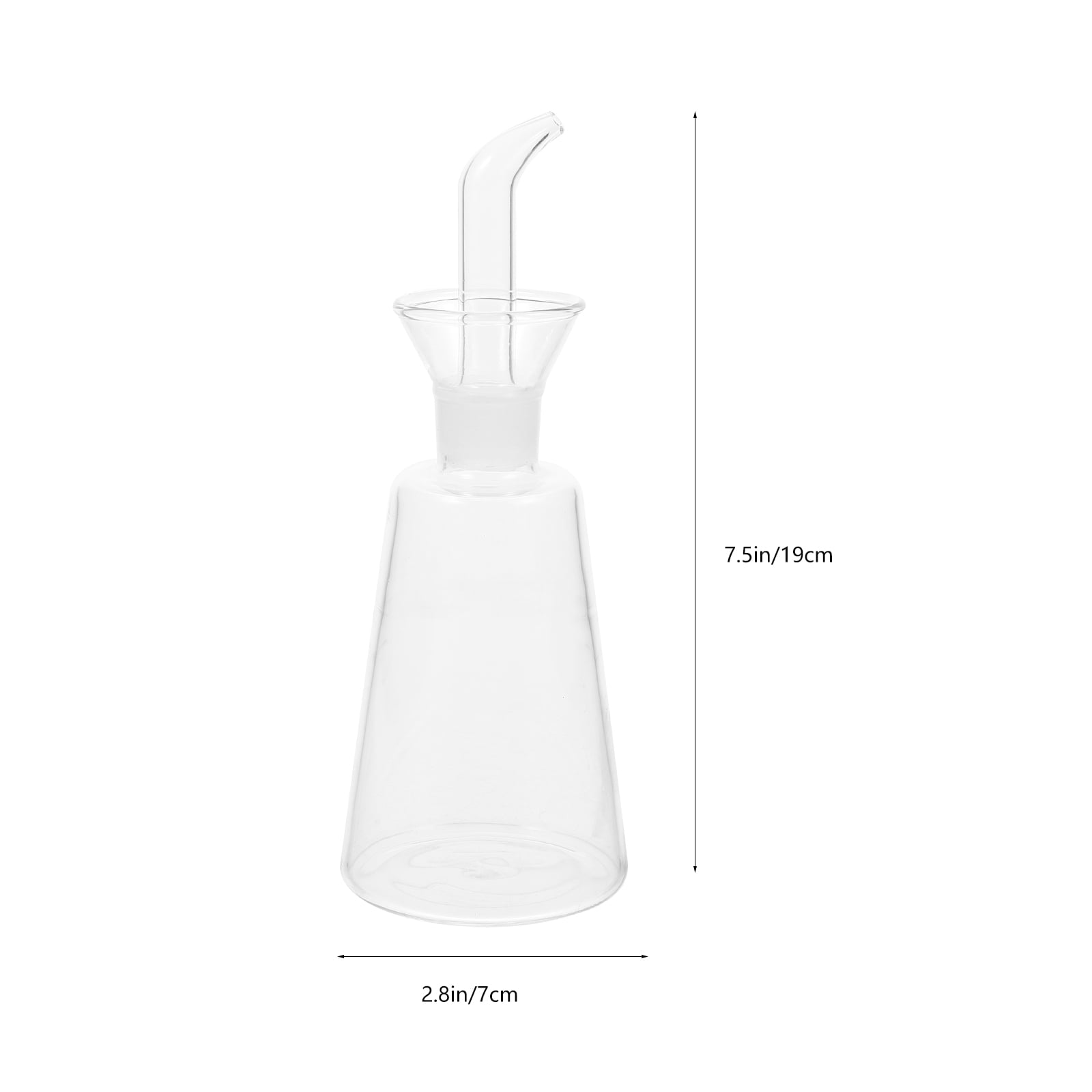 2 Count Glass Containers for Liquids Syrup Measuring Oil Dispenser Bottle Storage