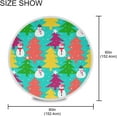 thumbnail image 4 of Dreamtimes Christmas Snowman Round Tablecloth 60", Waterproof Stain and Wrinkle Resistant Washable Decorative Table Covers for Kitchen Dining Tabletop Party Outdoor Picnic, 4 of 7