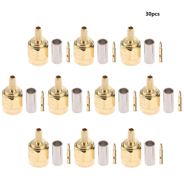 3x Conector SMA piezas con de ado para adaptador RF RG316 RG174 Hugo Adaptador de enchufe macho SMA