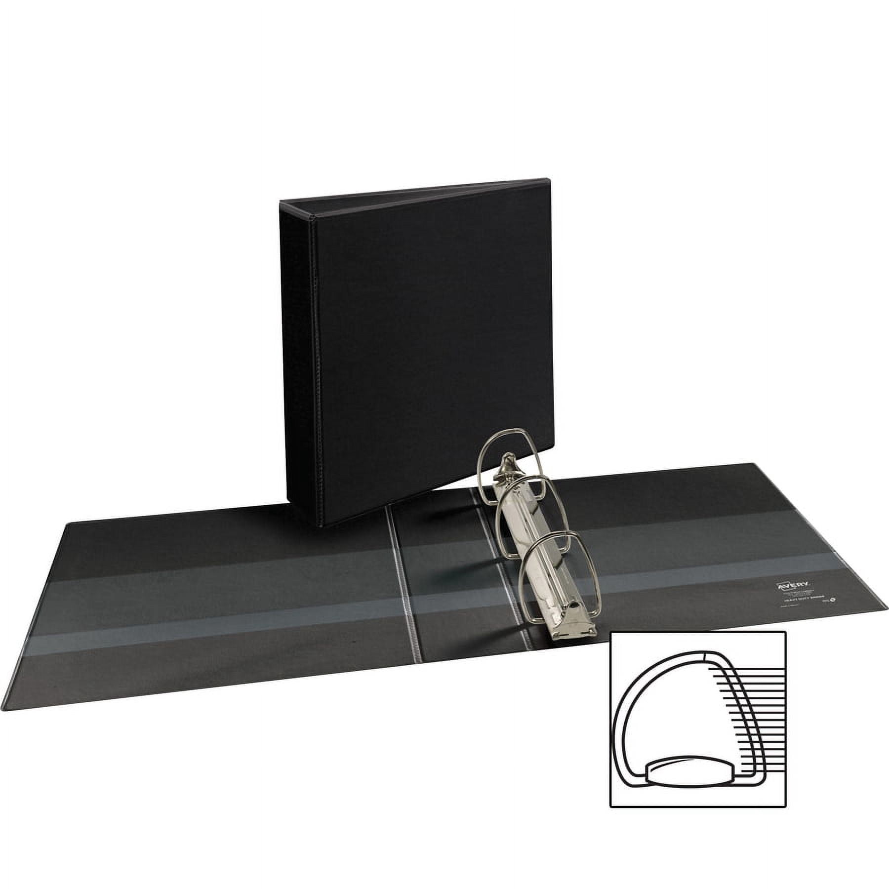 Avery Durable View Binder with EZD Rings, 3" Letter Size 8.5" x 11", 670‑Sheet Capacity, Black
