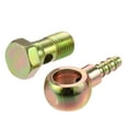 thumbnail image 4 of Unique Bargains 1Set Banjo Bolt Kit M14x1.5 Brake Line Fitting Adapter with Copper Washers for Car Iron Bronze Tone, 4 of 6