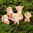 thumbnail image 4 of Figuritas De Jardín De Conejos, Adornos De Animales De Resina, Estatua De Decoración, Hadas De Jardín De Dibujos Animados, Decoración Al Aire Libre, Manualidades Para El Hogar 5 Unidades/Juego Yuarrent HA037153-00, 4 of 6