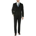 thumbnail image 1 of Mens Side Vent 3 Piece Black Modern Fit Vested Suit, 1 of 5
