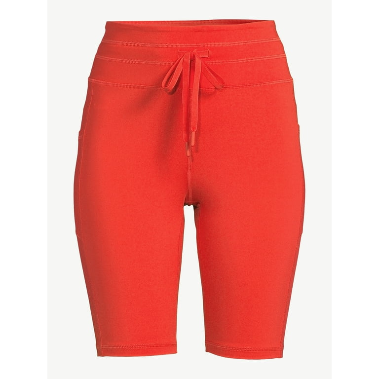 Red biker hotsell shorts walmart