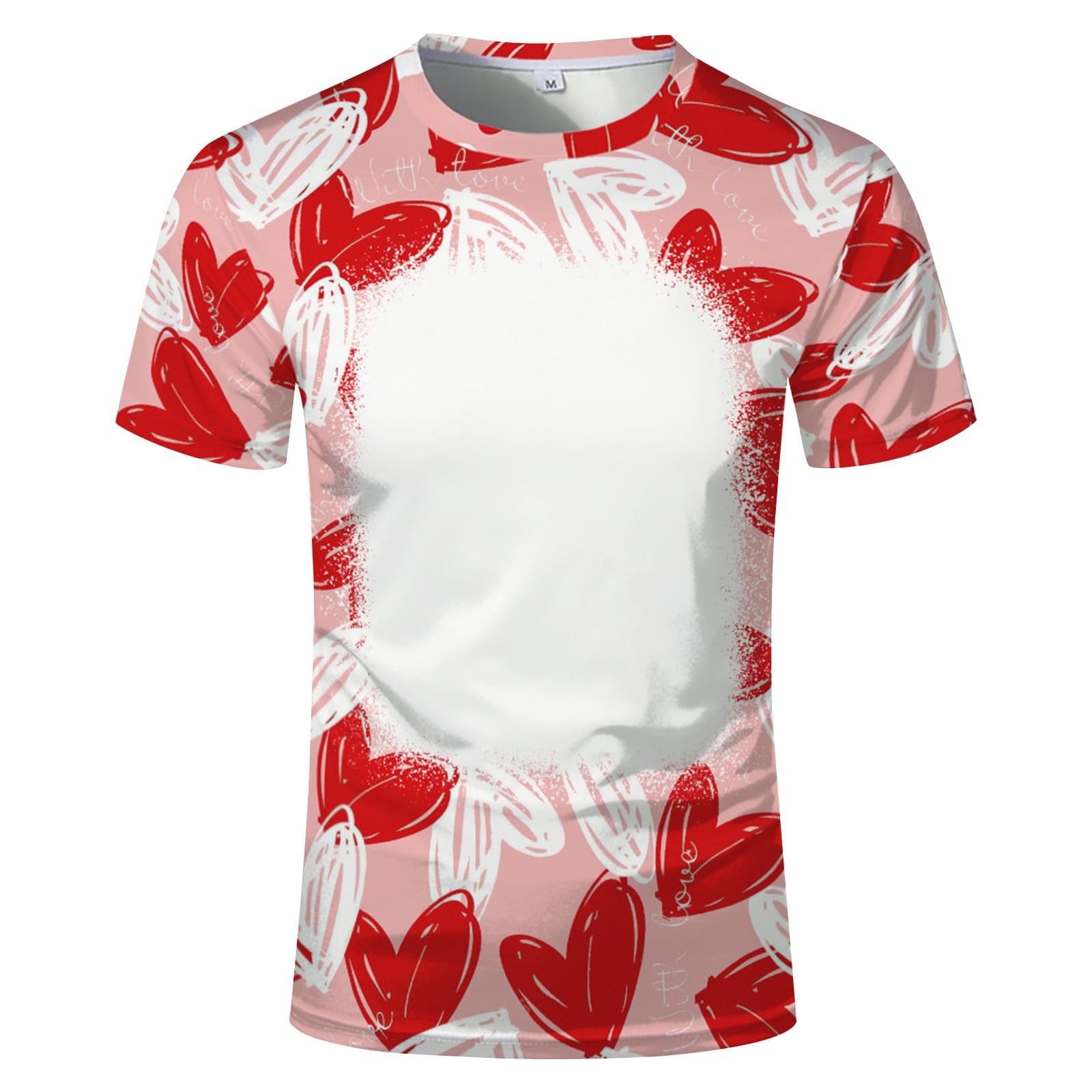 Ymosrh Men's Shirts US Size Large Blank Custom T-Shirt Heat Transfer  Sublimation Short Sleeve T-Shirts