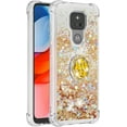 thumbnail image 3 of case for Motorola Moto G Play 2021 Case,Creativity Clear Quicksand Glitter Flowing Liquid Floating Soft TPU Case w/Stand Bling Diamond Sparkle Phone Cover for Motorola Moto G Play 2021  Gold, 3 of 14