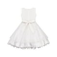 thumbnail image 2 of Flower Girls Dress White Wedding Pageant Bridesmaid Gown 5 Years, 2 of 4