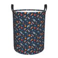 thumbnail image 6 of Lsque Spaceships And Stars In Outer Space pattern Laundry Hamper Basket, Tall Woven Rope Hamper Basket for Clothes, Lightweight Storage Basket, Collapsible Waterproof-Small, 6 of 8