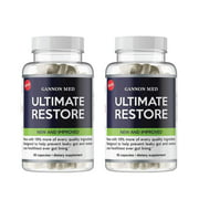 Ultimate Restore - Max Total Restore of Leaky Gut Lining Microbiome Enzymes - Natural Digestive Immune Boost Health Repair - Professional Wellness Formula - 90 Vegan Capsules - No Shellfish (2 Pack)