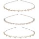 thumbnail image 1 of Paquete de 3 diademas de novia, diadema de boda de oro claro, corona de pelo con diamantes de imitación de perlas, diademas de novia con perlas de cristal, accesorios elegantes, 1 of 4