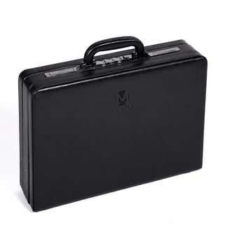 Lawson Brown Leather Attache Case, Slim Design Briefcase with