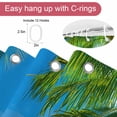thumbnail image 5 of Summer Beach Landscape Shower Curtains for Bathroom, Coastal Ocean Green Palm Tree Wave Blue Sky Washable Fabric Shower Curtain with Hooks Waterproof Bathroom Decor Sets, 72 x 72 Inches, 5 of 9