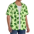 thumbnail image 2 of Sikiie Broccoli Vegetables Men's Wrinkle Free Untucked Cuban Shirt Business Casual Button Down Shirts Short Sleeve ShirtMedium, 2 of 5