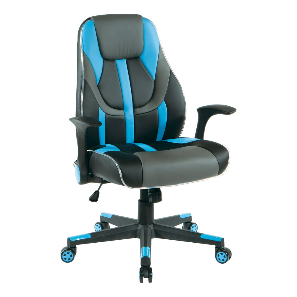 OSP Home Furnishings Output Gaming Chair in Black Faux