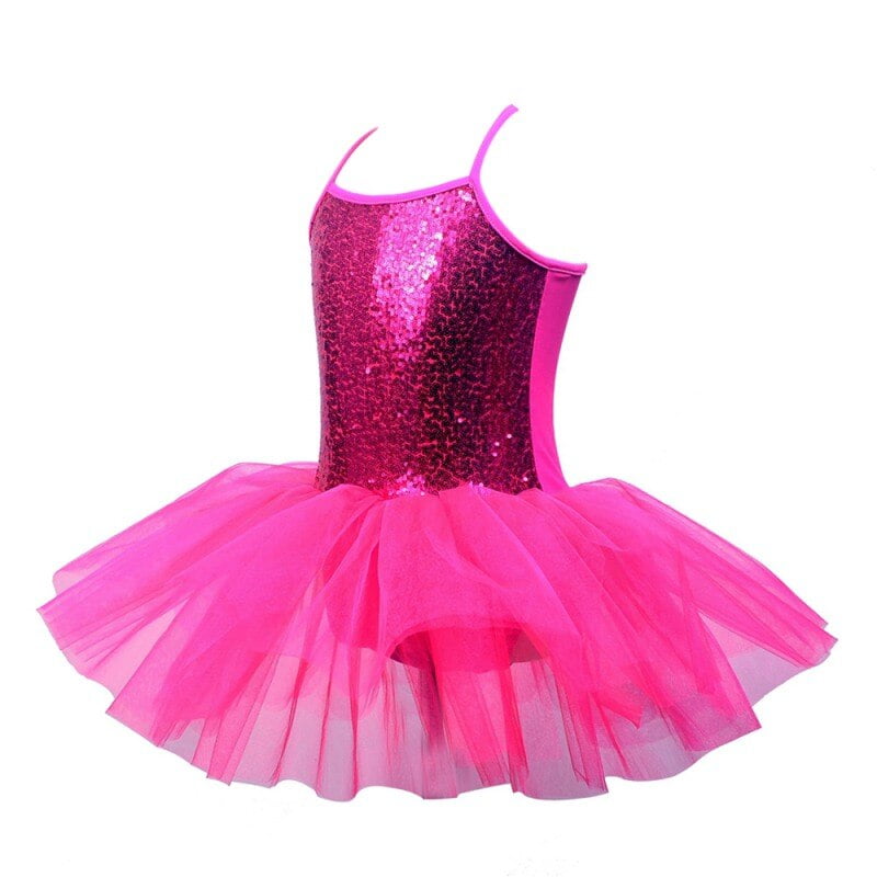 3-8T Baby Girl Dress Ballerina Party Costume Kids Sequined Dress Girls ...