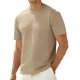 thumbnail image 2 of Tops para hombre, blusas y camisas de manga corta con cuello redondo para hombre, jersey de verano de color liso, informal, transpirable, de manga corta con cuello redondo, tops de poliéster para homb, 2 of 7
