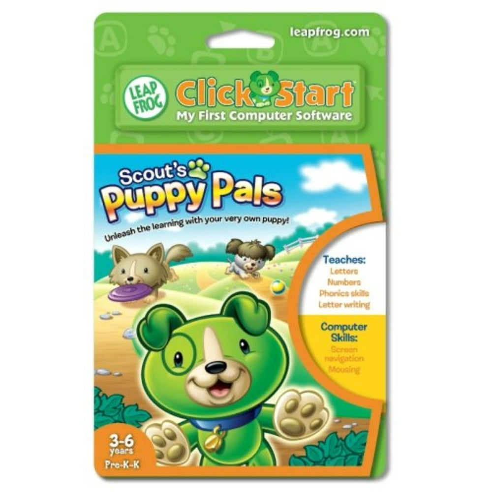 Clickstart Educational Software: Scout's Puppy Pals, Play catch, go for a walk and enter the dog
