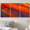 thumbnail image 3 of wall26 Canvas Print Wall Art Set Red, Blue &amp; Yellow Lava Lamp Style Waves Abstract Shapes Digital Art Modern Art Bohemian Scenic Colorful Multicolor for Living Room, Bedroom, Office - 24"x36, 3 of 5