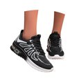 thumbnail image 3 of KANG Fashion Women's Two-Tone Lace-Up Sneakers, Breathable Mesh Running Shoes, Lightweight and Comfortable Casual Walking Trainers for Outdoor Sports Black 40, 3 of 9
