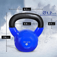 thumbnail image 2 of Yes4All 15lb Vinyl Coated Cast Iron Kettlebells for Full Body Workouts, Strength Training, Push-Ups, Grip Exercises, and Fitness, 2 of 6