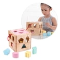 thumbnail image 3 of Clasificador de -caja de clasificación-bloques de clasificación juguetes educativos para materiales Montessori de Rosa Sunnimix bloques clasificadores de forma, 3 of 8