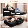 thumbnail image 3 of ZIVACATE 60" Chaise Lounge Chair Indoor with 3 Pillows, Oversized Deep Seat Sleeper Couch, Deep Seat Loveseat Chair for Living Room, Black, 3 of 7