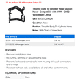thumbnail image 2 of Throttle Body To Cylinder Head Coolant Hose - Compatible with 1999 - 2002 Volkswagen Jetta 2000 2001, 2 of 2