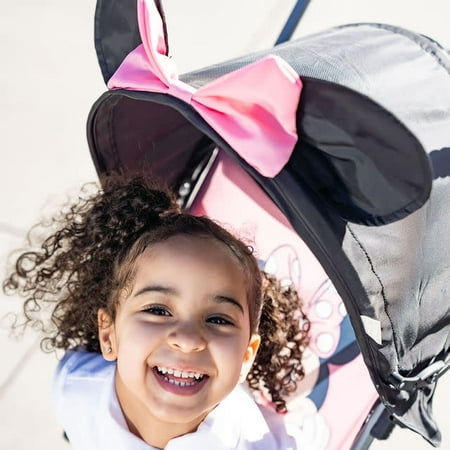 Disney Baby Comfort Height Character Umbrella Stroller with Basket, Peeking Minnie