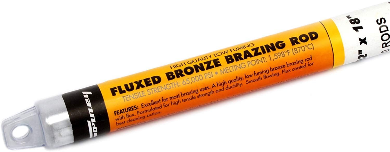 Forney 48490 Flux Coated Bronze Brazing Rod,, 53 OFF