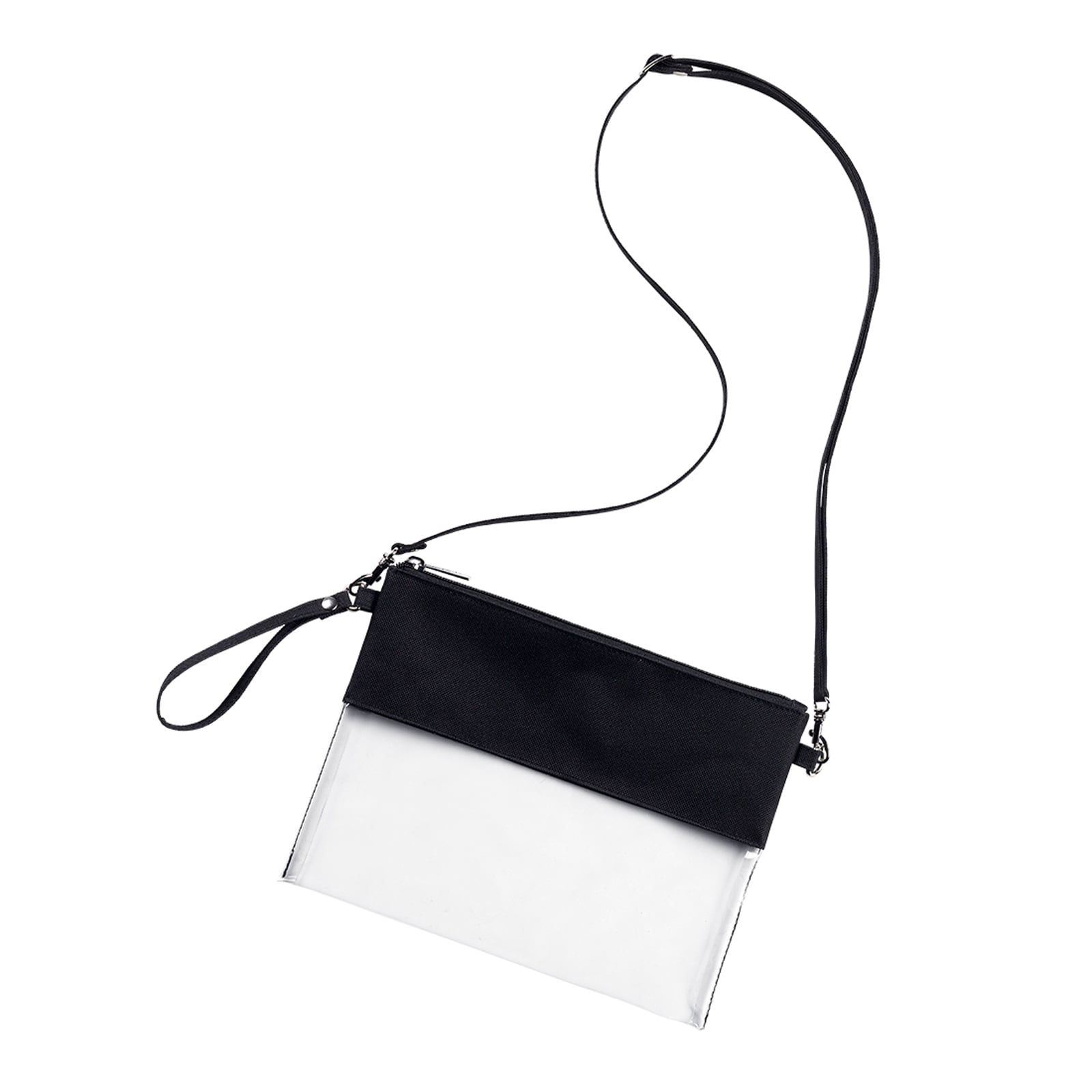 clear black purse