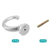 thumbnail image 3 of Uxcell Curtain Holdback Aluminum Alloy Wall Mounted Curtain Holders Drapery Tieback Hooks Silver 4Pcs, 3 of 6
