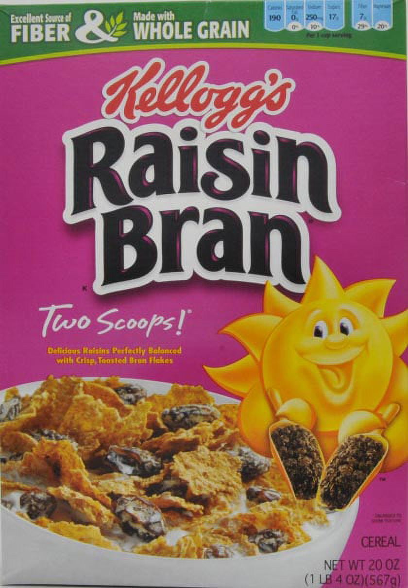 Kellogg's Raisin Bran Sweet Raisins Cereal, 20 Oz
