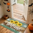thumbnail image 6 of HomeKingdee Pumpkins Leaves Fall Door Mat Welcome Decorative Doormat Autumn Harvest Thanksgiving Rustic Low-Profile Floor Rug Switch Mat, 6 of 6