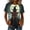 #118-Multicolor, variant on Craaazy Halloween Tops for Women Loose Fit Multicolor Round Neck Casual Short Sleeve Graphic T‑Shirts With Vivid All‑Over Prints for Daily Wear Festival Party
