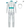 thumbnail image 6 of Ocealan Kids Aliens Full Bodysuit Jumpsuit Space Man Star Warrior Overalls Romper for Party Silver-A 10, 6 of 7