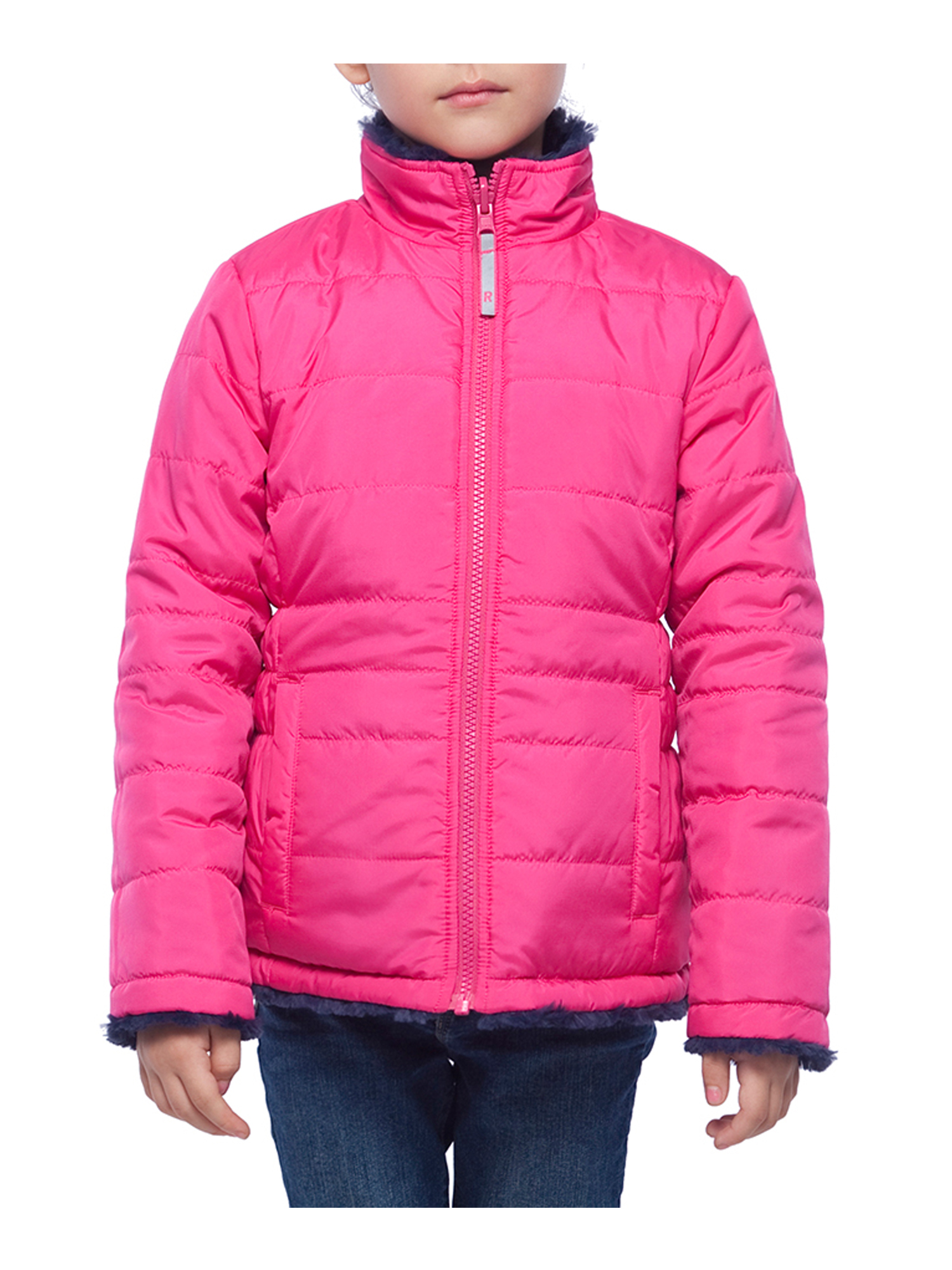 Rokka&Rolla Girls' Reversible Sherpa Fleece Jacket Puffer Coat, Sizes 4-18 - image 4 of 9