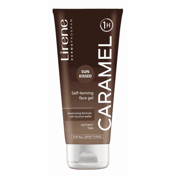 Lirene Perfect Tan Caramel Gradual Self-Tanning Face Gel Moisturizer, 75ml