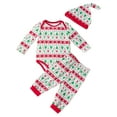 thumbnail image 2 of WIBACKER 3-24M Christmas Newborn Infant Baby Boys Outfits Cotton Romper Bodysuit Pants Hat Set Toddler Girl Fall Winter Clothes, 2 of 9