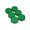 6 pack of green caps, variant on Colored Replacement 48 MM Caps for The Dairy Shoppe® Milk Bottles