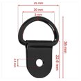 thumbnail image 2 of Queilt 20 Pieces D-Ring Lashing Rings, Pull Lashing Rings, Lashing Ring, for Trailers, Cars, Trucks, Kayaks, Power Tools, Load Lashing 36x25mm Black, 2 of 5