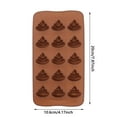 thumbnail image 3 of Poop Shape Silicone Baking Mold, 15-Cavity, for Chocolate, Gummy, Ice Cubes, Dishwasher & Microwave Safe, 1pc, 3 of 6