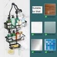 thumbnail image 6 of Utopia Alley KD Rust-Resistant Steel Shower Caddy for Shower Heads - Hanging Shower Caddy Organizer with 3 Shelves, Overhead Shower Caddy for Bathroom & Home, Black, 6 of 11