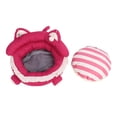 thumbnail image 2 of Estera De Cama De Algodón Para Mascotas, Camas Redondas De Algodón Lavables Para Gatos De Interior Con Juguetes Para Gatos, Soporte Para El Cuello, Estilo Lindo, Cama Suave Y, 2 of 7